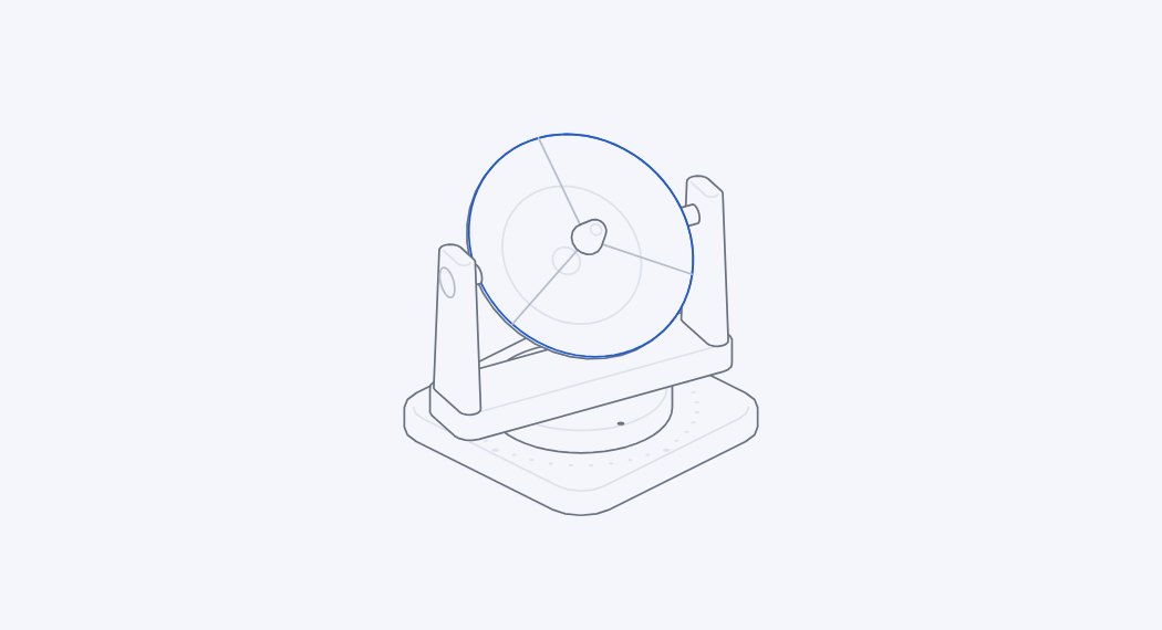 Dish line figure, an isometric drawing that answers the pointer
